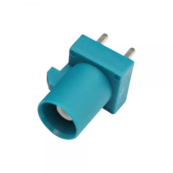 Quality Z Code RF Cable FAKRA PCB Connector Waterblue Color Straight Plug for sale