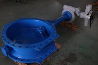 China Double Flange Wafer Type Pneumatic Butterfly Valve Actuated factory