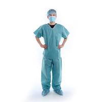 China Blue Green SMS PP PE Medical Nurse Clothing Scrub Suit factory