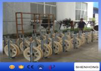 China 660MM Diameter Single Conductor Wire Rope Pulley Galvanized Steel Frame factory