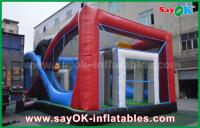 China Inflatable Basketball Game Durable White / Blue Inflatable Sports Games Football Soccer Boxing Field For Kids factory