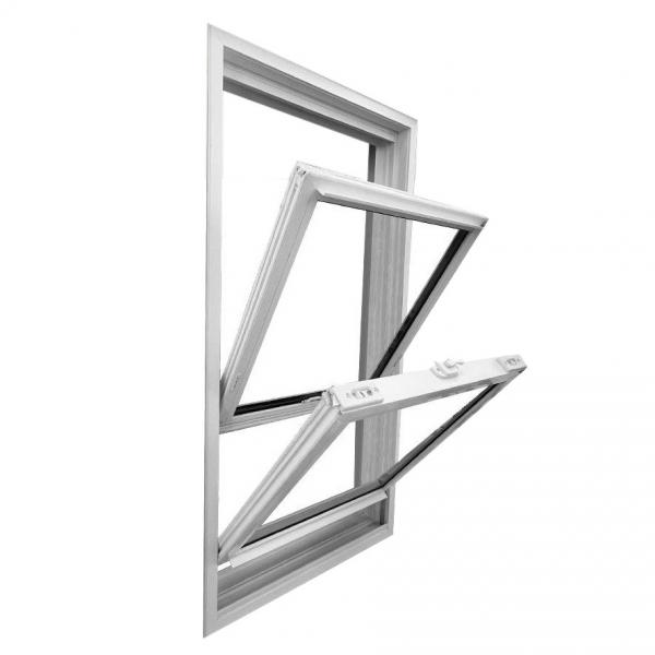 Quality OEM Up And Down UPVC Double Hung Window Slim Frame for sale