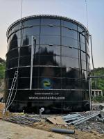 China 6.0 Mohs Hardness Up Flow Anaerobic Digestion Tank With Double Membrane Roof factory