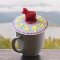 China Customizable Cute Cartoon Coffee Cup Silicone Lid Reusable Dustproof Cup Lid, Suction Lid Sealing Lid factory