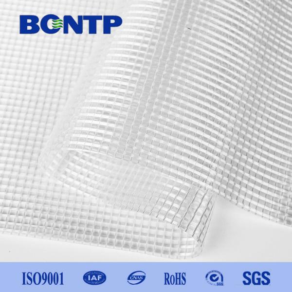 Quality Clear Plastic Vinyl Fabric PVC Transparent Tarpaulin Flame Retardant 1000d 0606 for sale