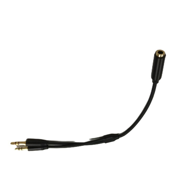 Audio Cable Headset Y Splitter Cable 3.5 mm 2 Male Mic Cable