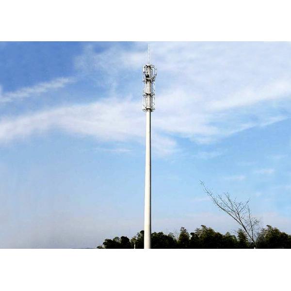Quality 50m GSM FM 5G Telecom Steel Tower 3 Platforms Hot Dip Galvanized for sale