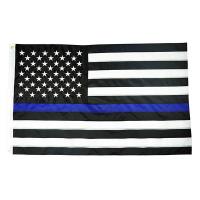 China 90x150cm Custom Polyester Flag National America Blue Line Flags factory
