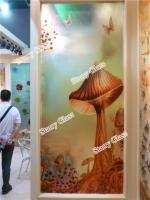 China Engraved Decorative Glass Partition Wall factory