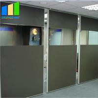 China Customized Sound Proof Partitions Half Glass Wall Partition With Multi Color factory