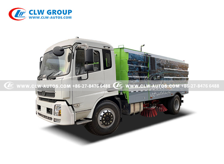 China Dongfeng 12 CBM Street Cleaning Machinery Road Sweeper Debris Pick Up Mechanism factory