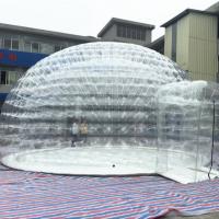 China Clear 1mm PVC Tarpaulin Inflatable Bubble Lodge Tent Fire Proof Easy Set Up factory