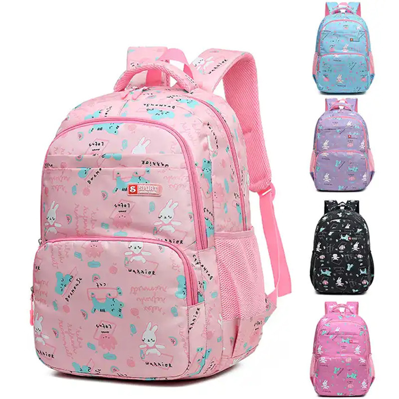 China Nylon Casual Full Printed Waterproof Pink Unisex StudentsBag Backpack School Bag factory