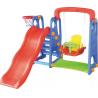 China CE standard kindergarten kids toys indoor plastic slide with swing set factory