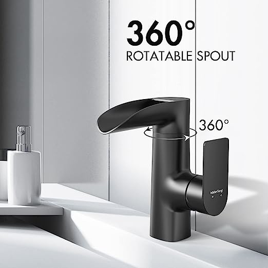 Quality Modern Waterfall Swivel Spout Tap 360° Rotating Faucet For Bathroom Sink for sale