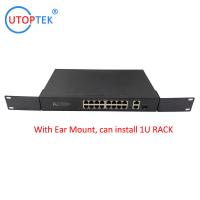 China 48V POE 16port+2xRJ45+1xSFP Port Unmanaged distance 10M/250m POE Ethernet Switch support 1U RACK Install factory