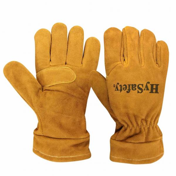 Quality NPFA1977 Dexterity  Gauntlet Firefighter Gloves , Leather Wildland Fire Gloves for sale