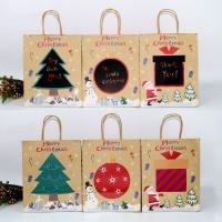 Quality DIY Graffiti Christmas Biodegradable Kraft Paper Bag For Cookie for sale