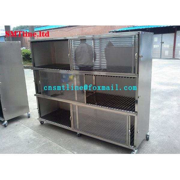 Quality Stainless Steel 304 SMT Stencil Trolley, stencil cart Customized For SMT Aseembly Line for sale