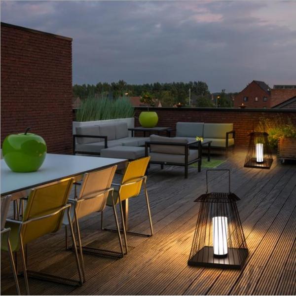 Quality Creative Rattan Floor Lantern Lamp E27 Base For Outdoor Garden for sale