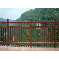 Quality Wood Colour FRP Guardrail Fiberglass Deck Railing Used In Landscape Areas for sale