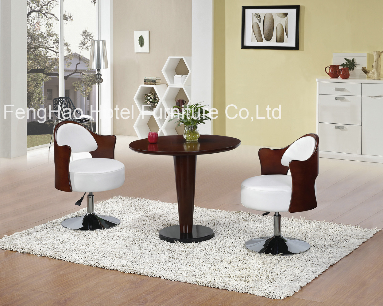 China Hotel Dining Table Modern Mahogany Wood Commercial Restaurant Tables factory