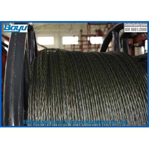 Quality 18 Strands Anti twist Galvanized Steel Wire Rope for Transmission Line Stringing 252kN 20mm Diameter for sale