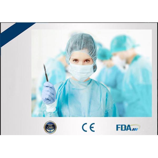Quality Fluid Resistant Disposable Protective Gowns , PE Coated Sterile Surgical Gowns for sale