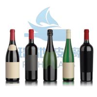 China Empty Wine Bottle with Custom Black Design and Aluminum Plastic PP Collar Material factory