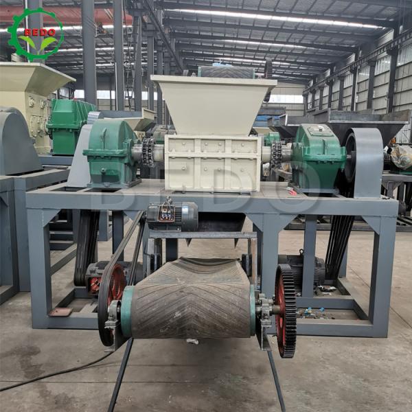 Quality Twin Shaft Pallets Tyres Paint Bucket Shredder With Alloy Steel Blade for sale