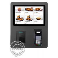 China 15.6 Black Wall Mount Self Service Payment Kiosk With Thermal Printer Pos Holder for sale