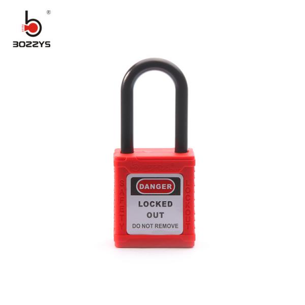 Quality BOSHI 38mm Nylon Shackle ABS Plastic Body Safe Lock With Master Key for sale