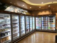 China Efficient Upright Glass Door Freezer Supermarket Display Freezer CE Certification factory