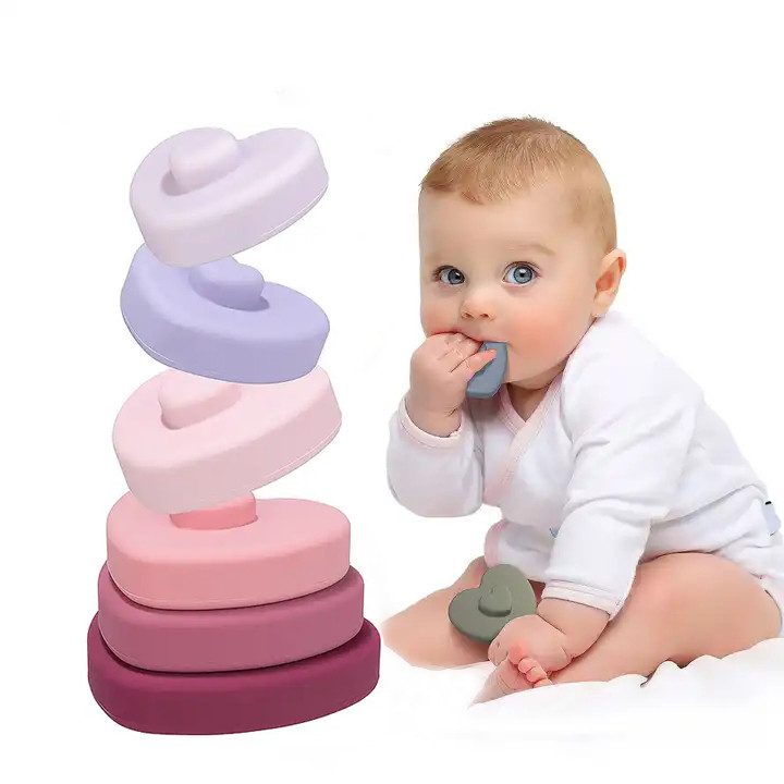 China Montessori With Heart Shape Silicone Educational Toys Customized factory
