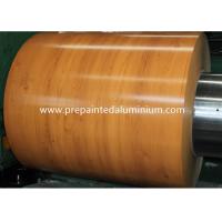 Quality Alumium Alloy 3105 H24 Wooden Pattern PPAL Color Coated Aluminum Coil Pre for sale