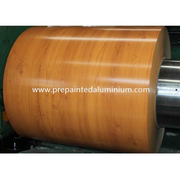 Quality Wooden Pattern Designed PPAL Color Coated Aluminum Coil Pre-Painted Aluminium For Roofing And Wall for sale