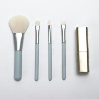 China White PBT Hair Mini Makeup Brush Set 4pcs For Travel Plastic Handle factory