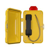 China Yellow Industrial Analog Telephone / Weatherproof Analog Phone With Warning Lamp factory