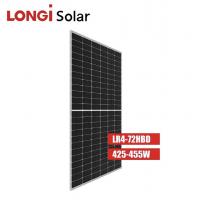 Quality Half Cell Mono Facial Longi 450w Solar Panel Poly Crystalline 166mm Wholesale LR4-72HPH-450M for sale