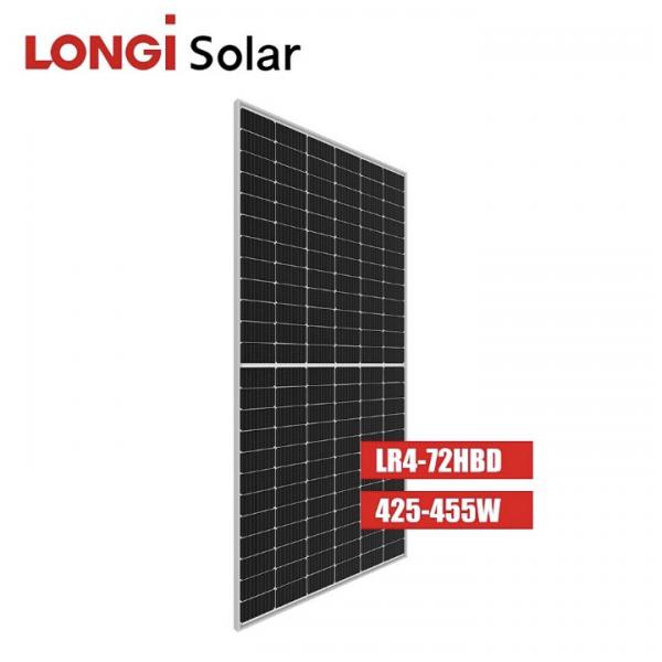 Quality Half Cell Mono Facial Longi 450w Solar Panel Poly Crystalline 166mm Wholesale LR4-72HPH-450M for sale