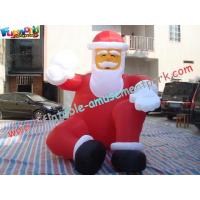 China Pvc Inflatable Christmas Decorations 3 Meter , Inflatable Santa Claus factory