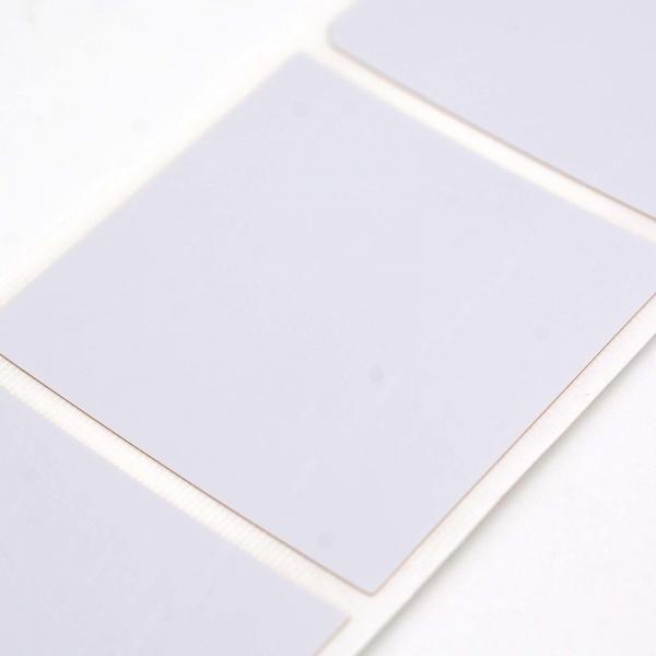 Quality 37x37mm Permanent Adhesive Label 2mil White Matte Polyimide Label For Metal for sale