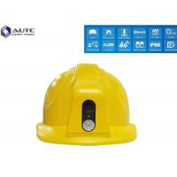 Quality Customized High Voltage Black Hard Hat With Wireless HD Camera Lamp for sale