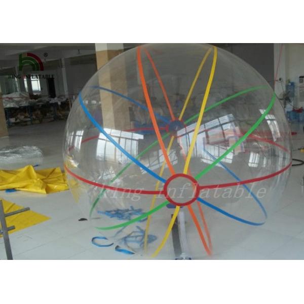 Quality Customized Retail Stripe colorful Inflatable Walking On Water Balls Plato 1.0mm PVC for sale