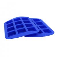 Quality Durable Blue Flexible Ice Cube Trays , Tasteless Personalized Silicone Ice Cube for sale