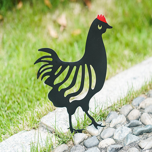 Quality Metal Silhouette Animal Garden Ornament Customized Stakes Decor for sale