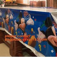 China vinyl tablecloth roll, vinyl peva printed table cloth in roll, 0.08mm to 0.25mm PVC/PEVA Double Side Printed wholesale t for sale