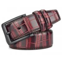 China Flat Neutral Pu Leather Belts 110cm Zinc Alloy Belt Buckle Men factory