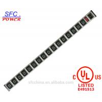 China IEC 60320 C13 C14 PDU POWER STRIP Smart 16 Outlet Power Strip Bar For Network Cabinet , Multiple Electrical Outlets factory