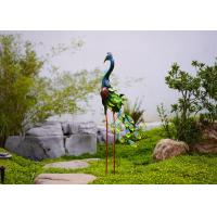 China Sturdy Yard Metal Peacock Decor Garden Statue For Outdoor Bird Lawn factory